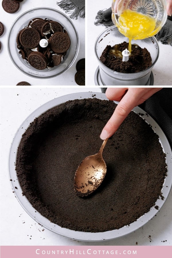 step 1 make Oreo crust