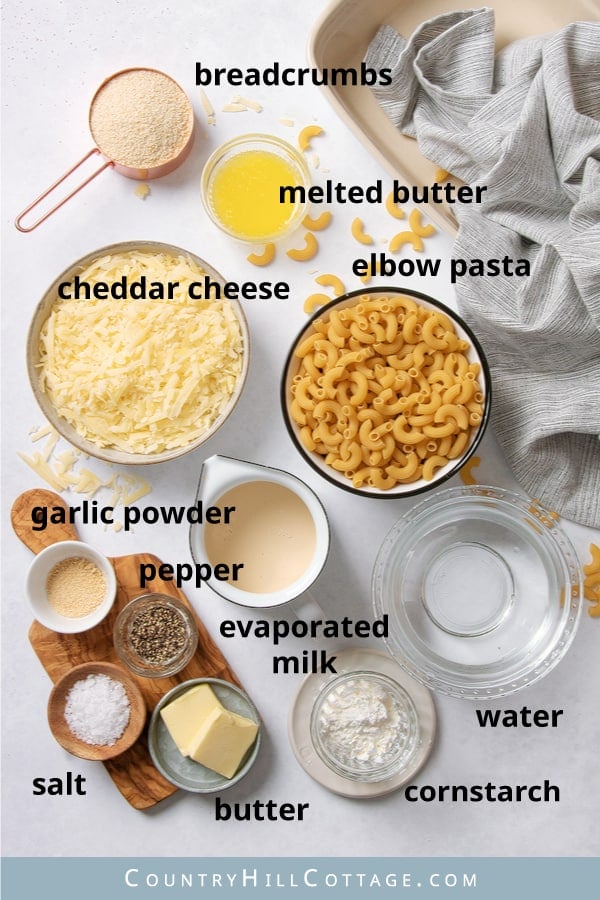 evaporated milk mac and cheese ingredients