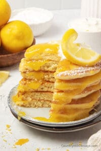 Image showcasing Lemon Curd Pancakes