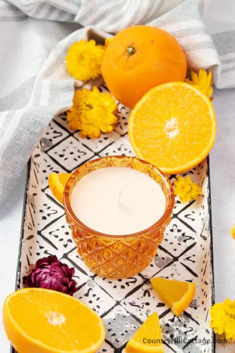 Orange Cangle Making Orange Candle {With 9 Orange Candle Scents}