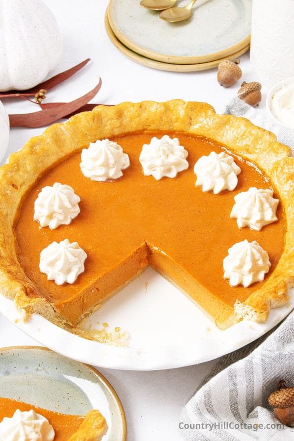 pumpkin custard pie with condensed milk