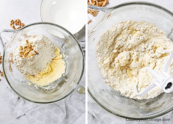 step 3 add flour and nuts