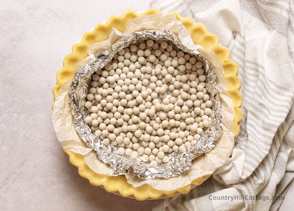 step 3 par-bake pie crust