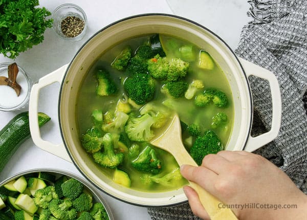 step 3 simmer soup