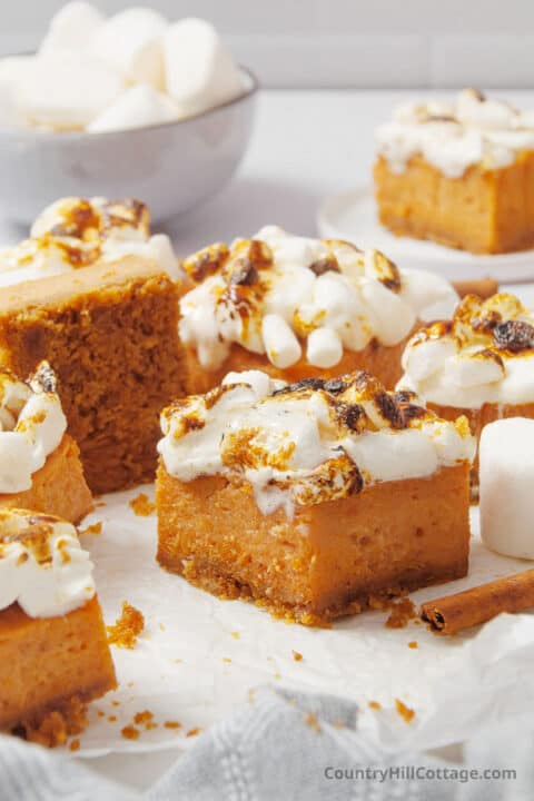 Sweet Potato Pie Bars - Sweet Potato Pie Bars With Marshmallow Topping