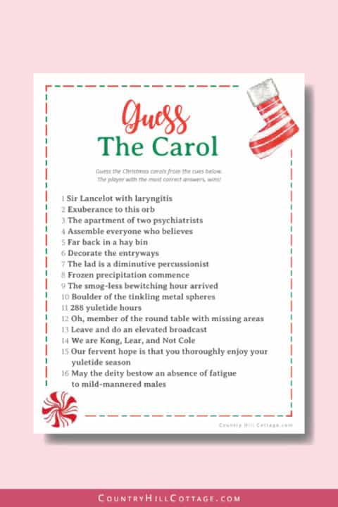 Free Printable Christmas Games for Adults and Older Kids {9 Games}