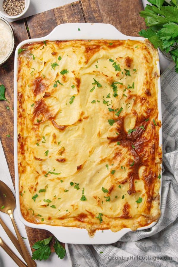 shepherd's pie with parmesan crust