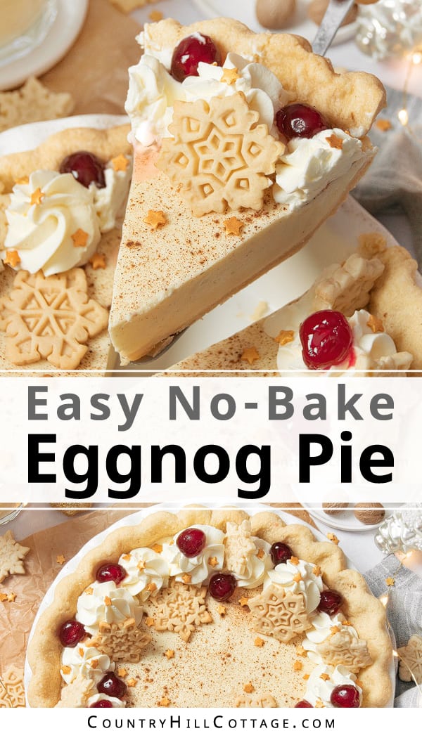 Eggnog Pie {Easy NoBake Recipe}