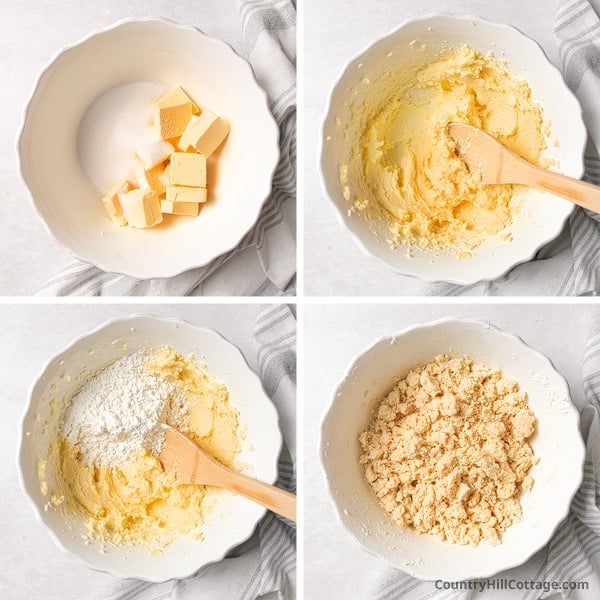 step 1 mix shortbread dough