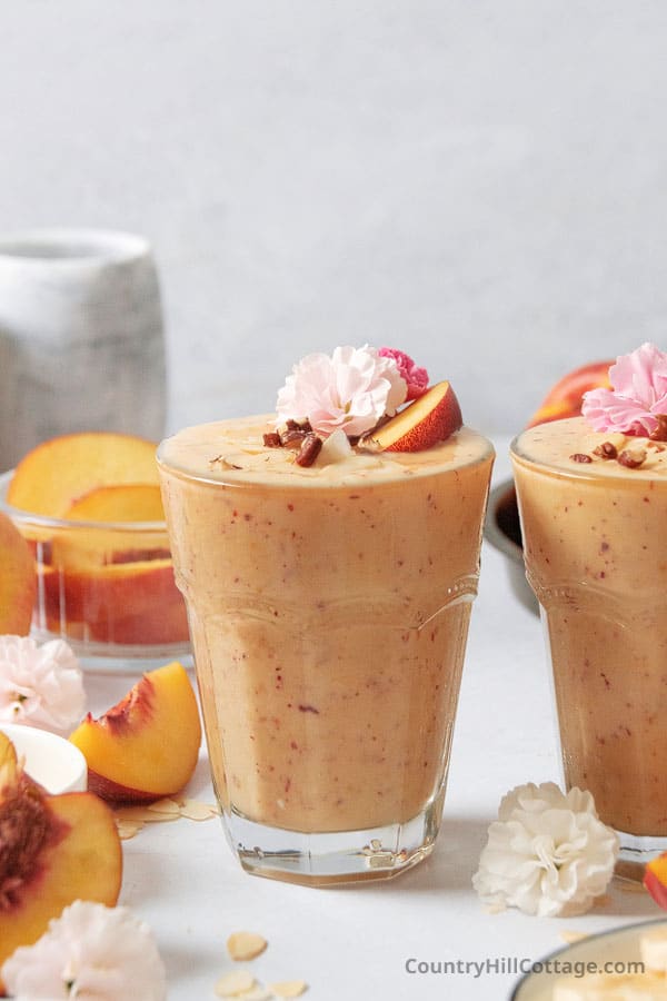 homemade nectarine smoothie