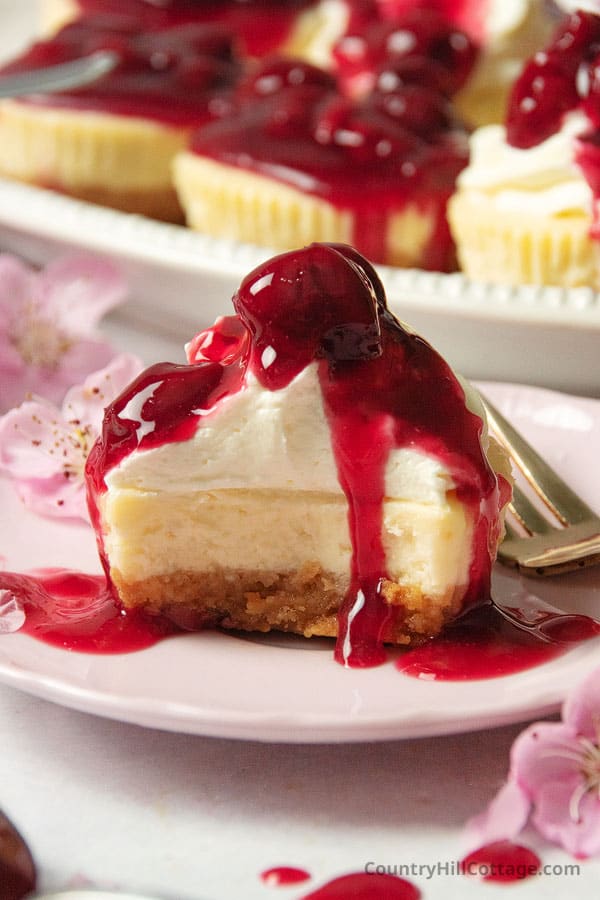 easy mini cherry cheesecakes