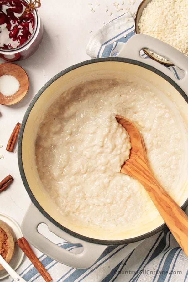 Condensed Milk Rice Pudding {Without Eggs}