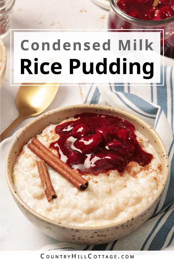 Condensed Milk Rice Pudding {Without Eggs}