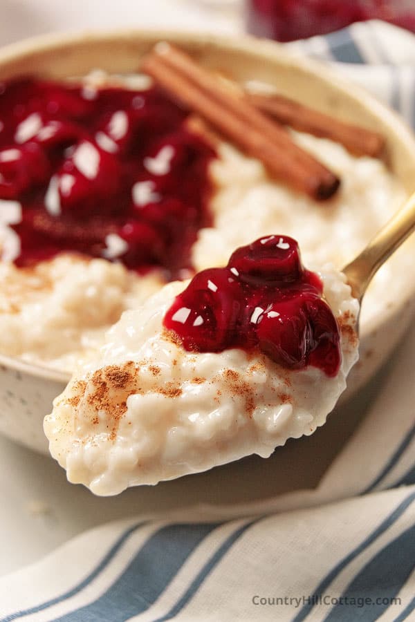 Condensed Milk Rice Pudding {Without Eggs}