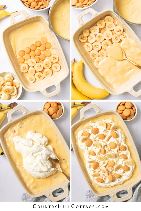 step 2 assemble banana pudding