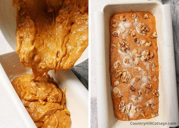 step 4 bake pumpkin walnut bread