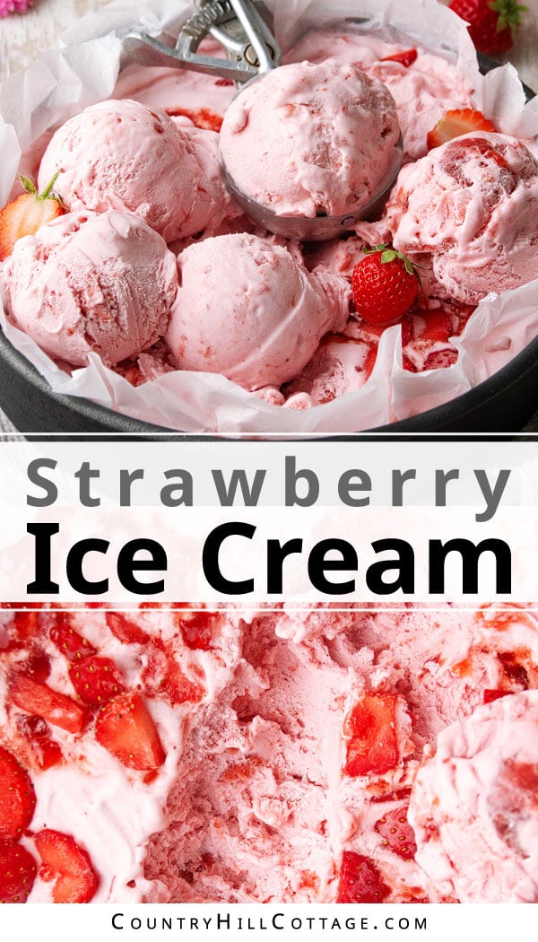 Condensed Milk Strawberry Ice Cream without Ice Cream Maker