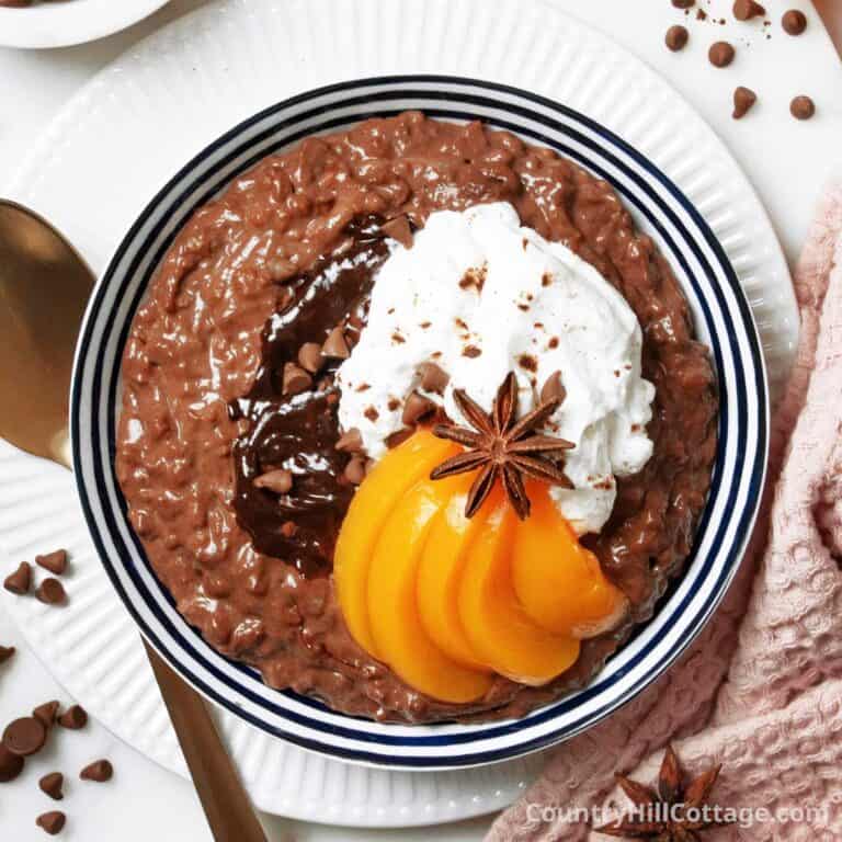 chocolate rice pudding.