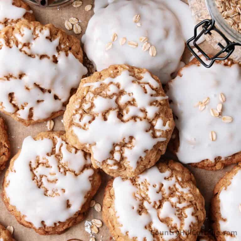 glazed oatmeal cookies.