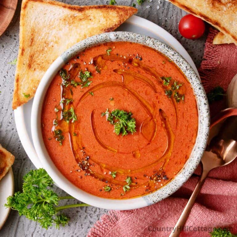 tomato soup with tomato paste.