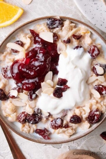cranberry oatmeal.