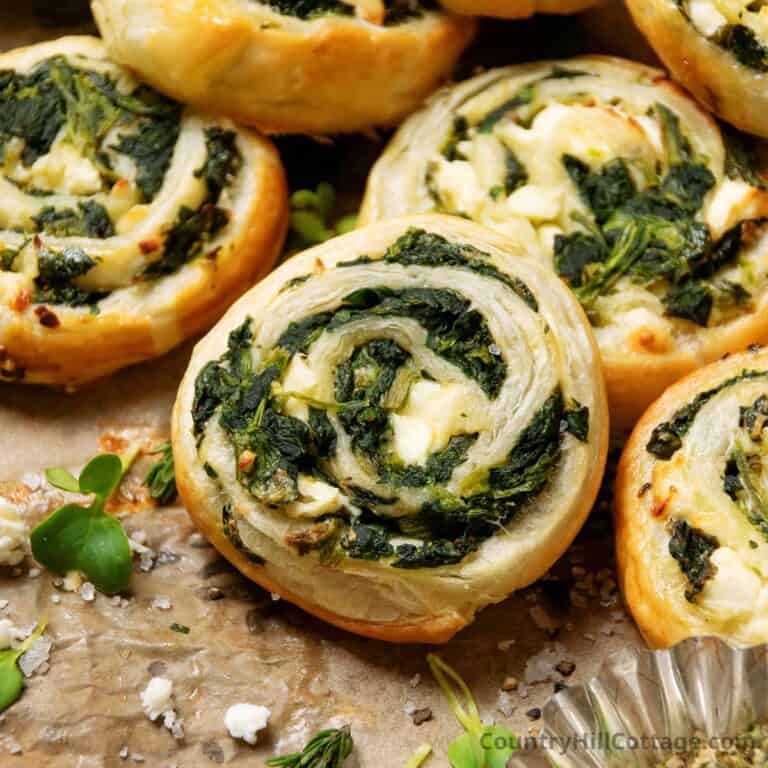 spinach and cheese pinwheels.