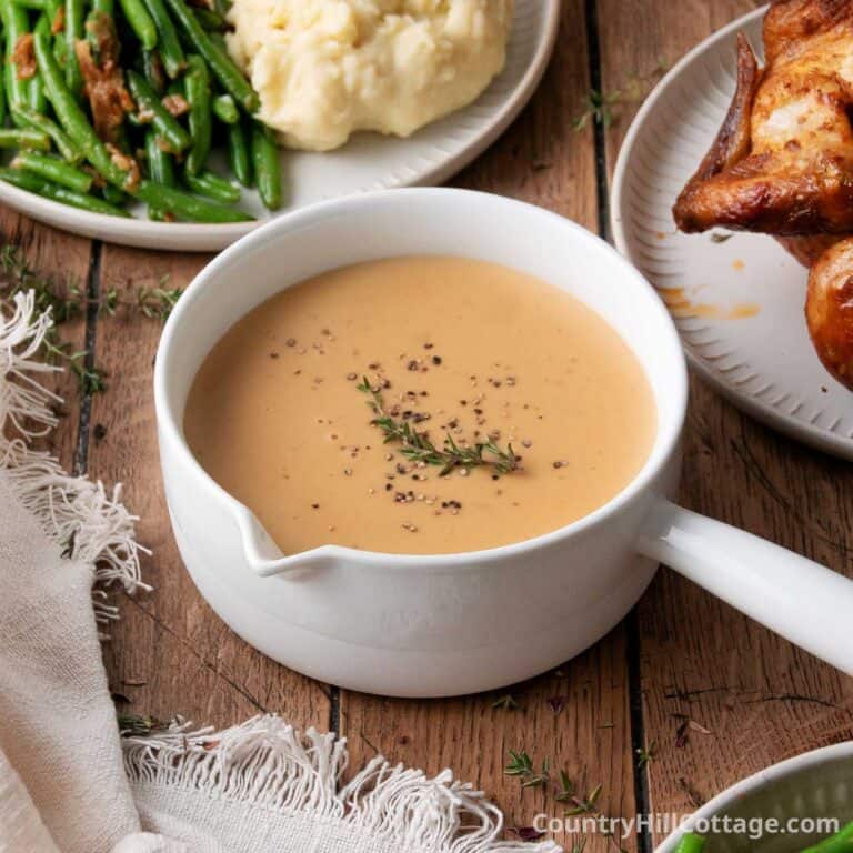 evaporated milk gravy.