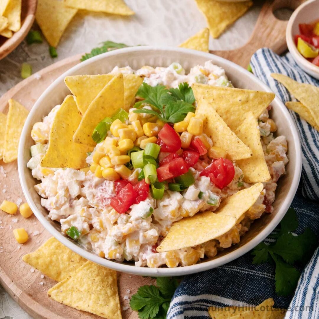 Rotel Corn Dip {Easy 10 Min Recipe}