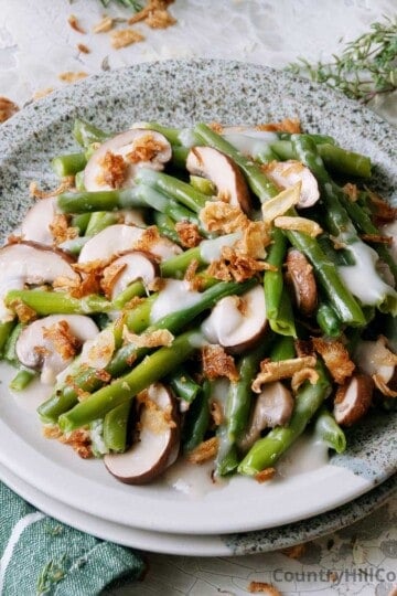 Thanksgiving green bean casserole.