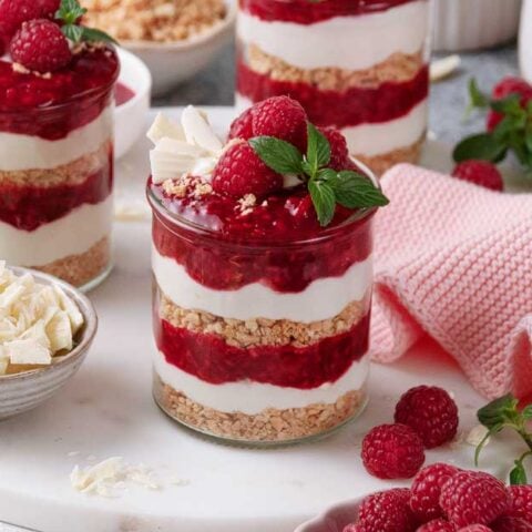 raspberry parfait.