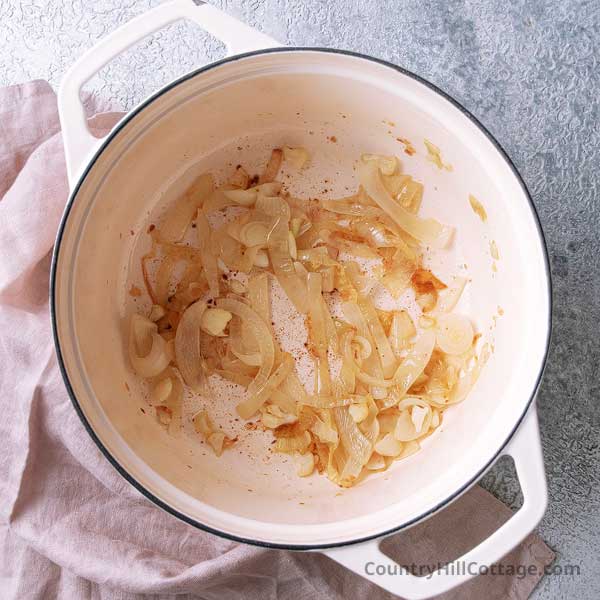 step 2 sauté onion.