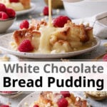 white chocolate bread pudding sauce.