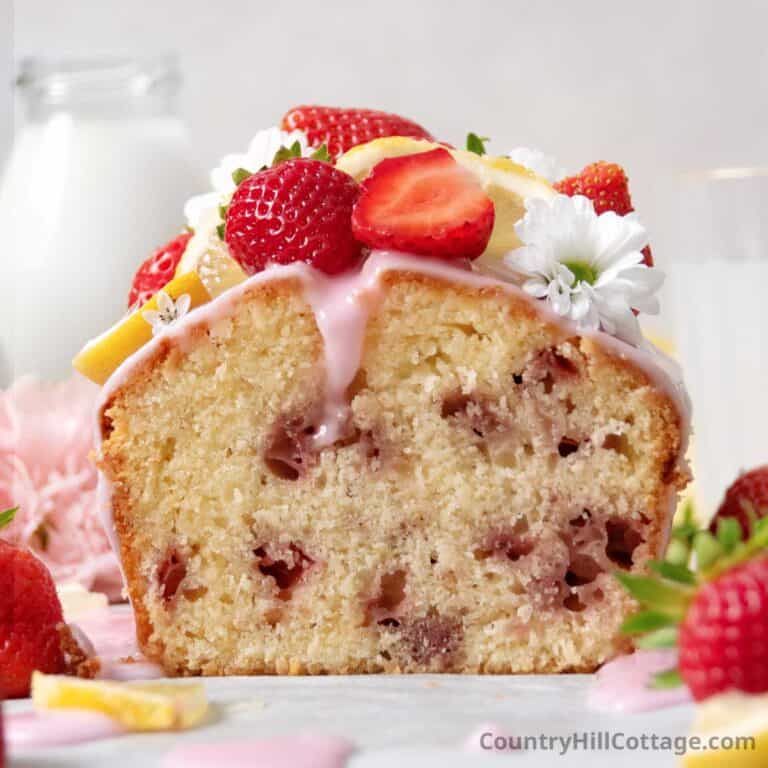 strawberry lemon pound cake.