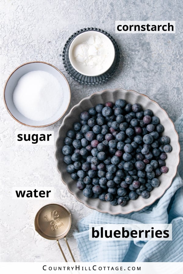 blueberry sauce ingredients.