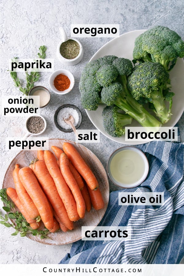roasted broccoli and carrots ingredients.
