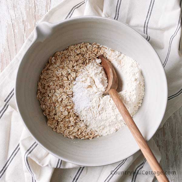 step 1 combine dry ingredients.