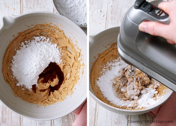 step 2 incorporate powdered sugar.