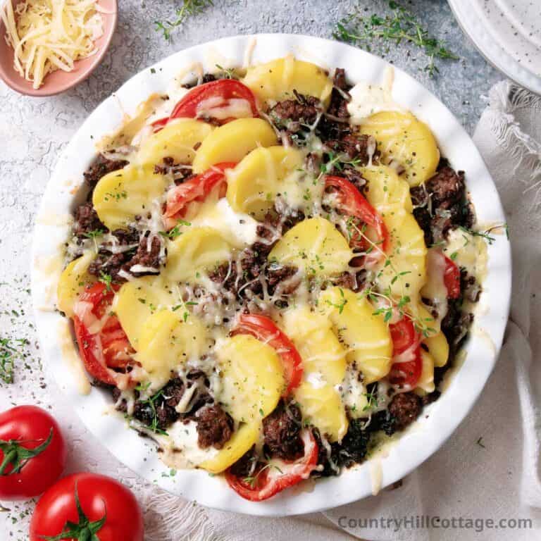 ground beef and potato casserole.