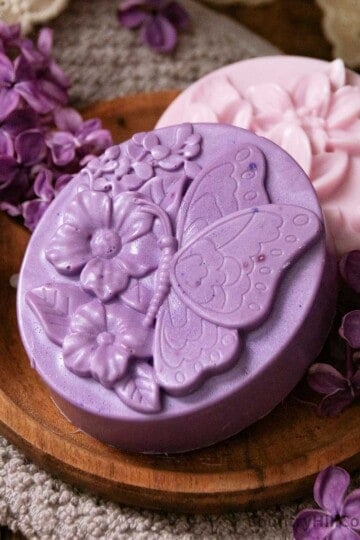 homemade lilac soap.