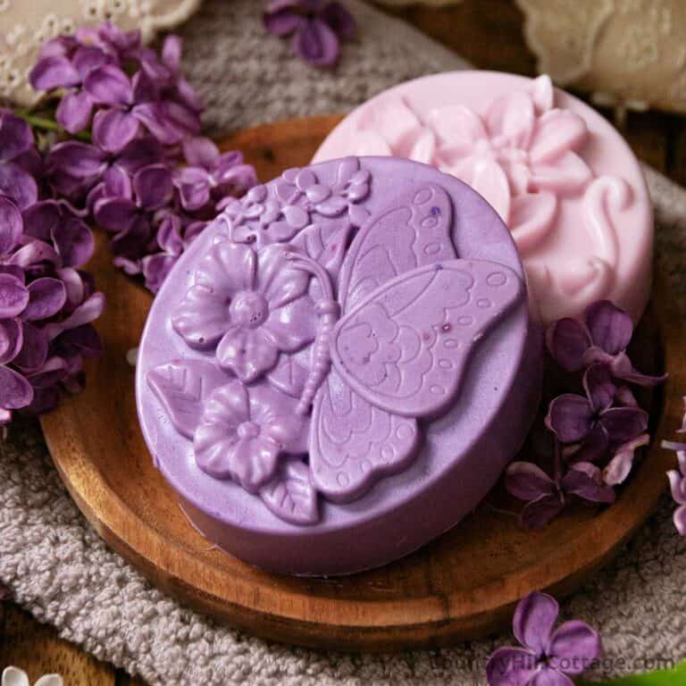 homemade lilac soap.
