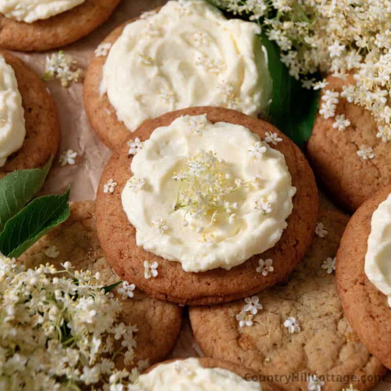 elderflower cookies.
