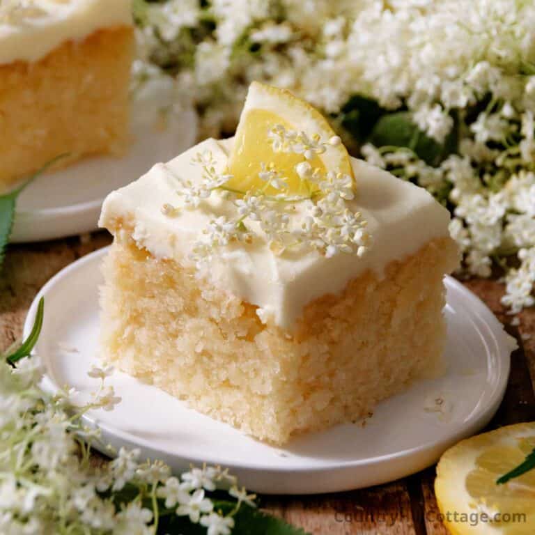 lemon elderflower cake.