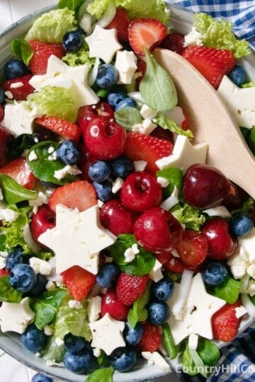 red white and blue salad.