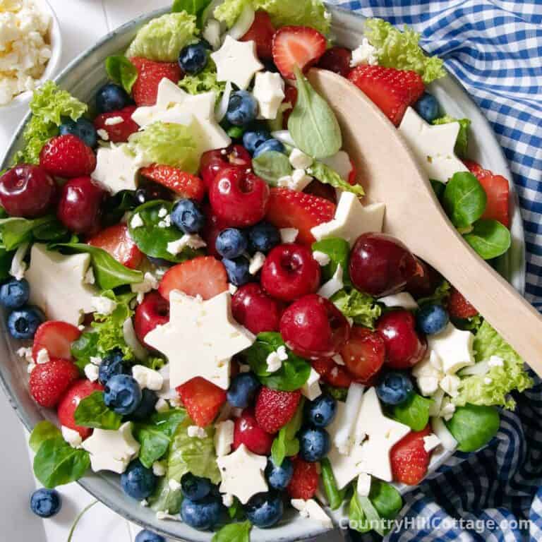 red white and blue salad.