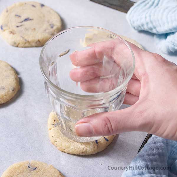 step 8 flatten the cookies.